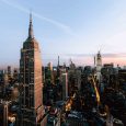 A beautiful view of the Empire States and skyscrapers in New York City, United States